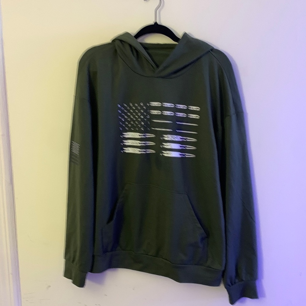 Patriotic American Flag Hoodie Pro Gun Sweater